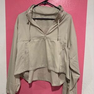 Girlfriend Collective Light Beige Utility Jacket